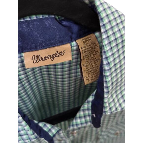 Wrangler Women's Multicolor Check Long Sleeve Snap Front Metallic Shirt Size S - Picture 5 of 8